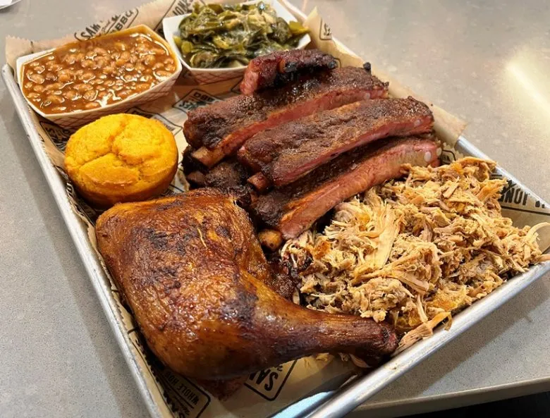 Barbeque and ribs at Sam Jones BBQ in Raleigh
