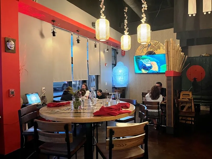 Dining area at Iza Whiskey & Eats in Carrboro - nctriangledining.com