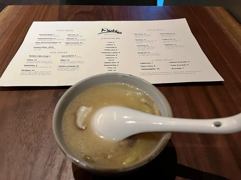 Mother's miso soup at Sushi Mon in Raleigh - nctriangledining.com