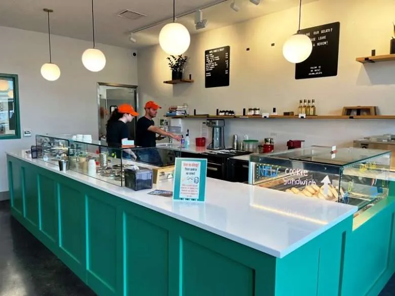 Interior of Geluna Gelato in Cary - nctriangledining.com
