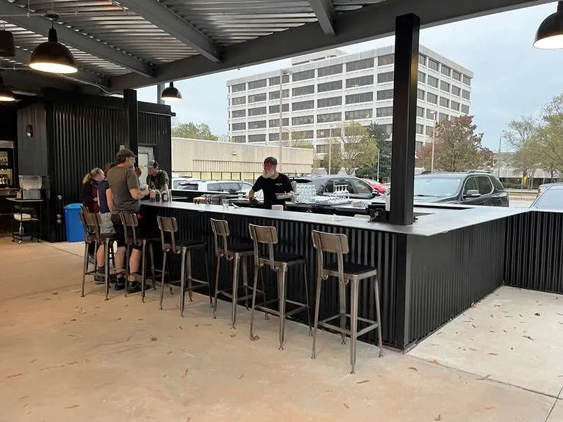 Patio bar at Longleaf Swine in Raleigh - nctriangledining.com