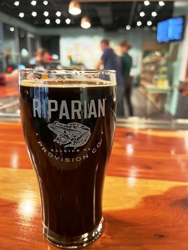 Pint of beer at Riparian Provision Co. in Raleigh - nctriangledining.com