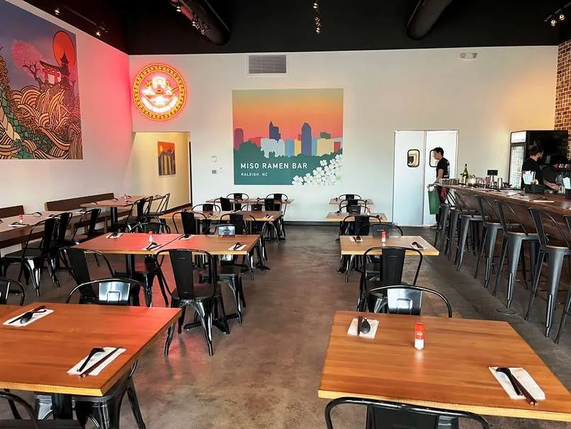 Dining room at Miso Ramen Bar in Raleigh - nctriangledining.com