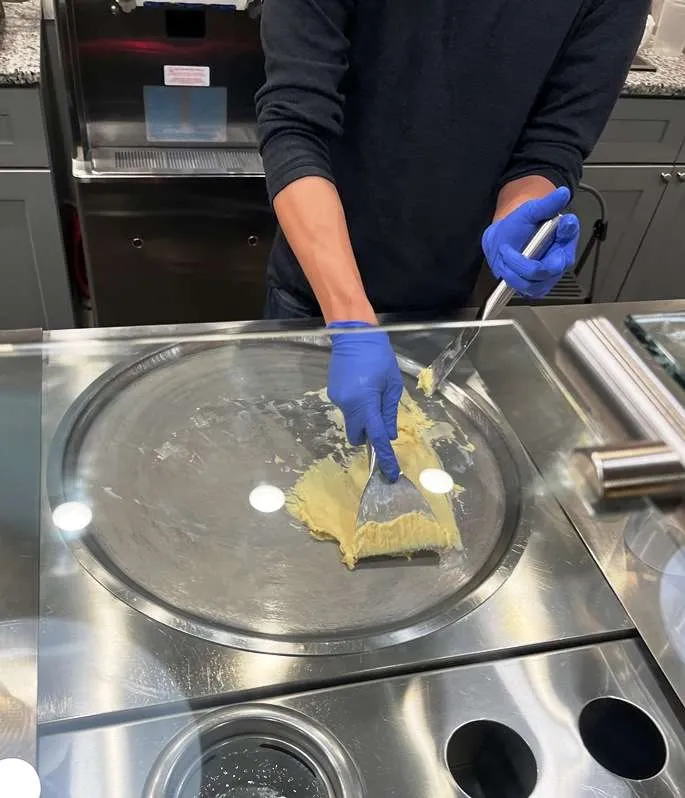 Thai rolled ice cream at Salt n Cocoa in Durham - nctriangledining.com