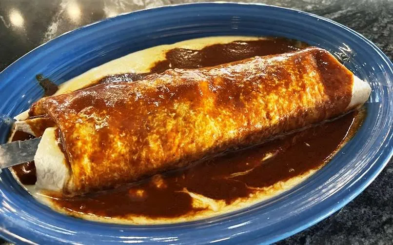 Pepe smothered burrito at Carajillo's Mexican Kitchen in Raleigh - nctriangledining.com