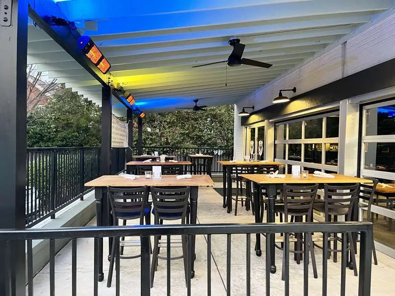 Covered patio at J Betski's in Raleigh - nctriangledining.com