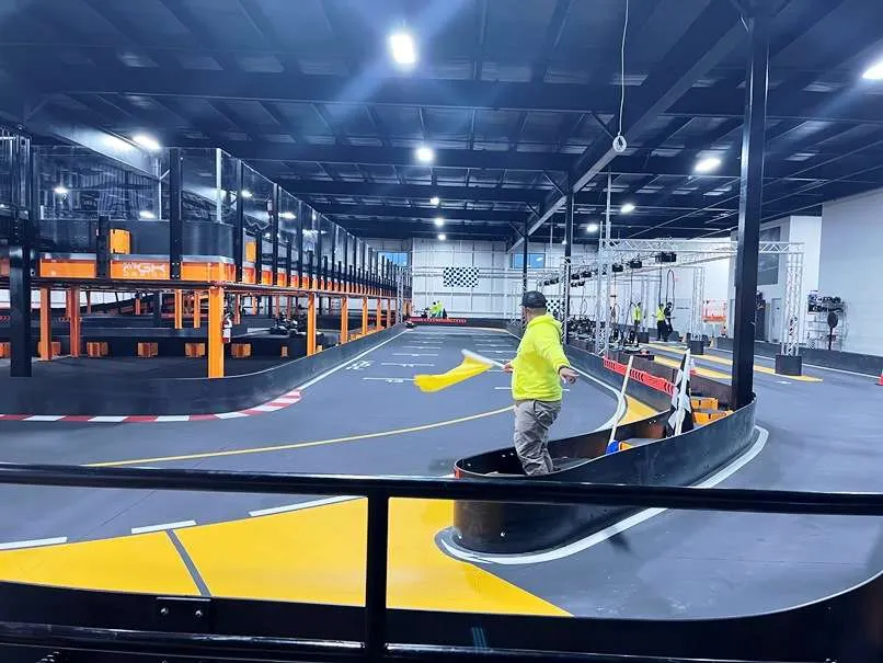 Pit area at RushHour Karting in Morrisville - nctriangledining.com
