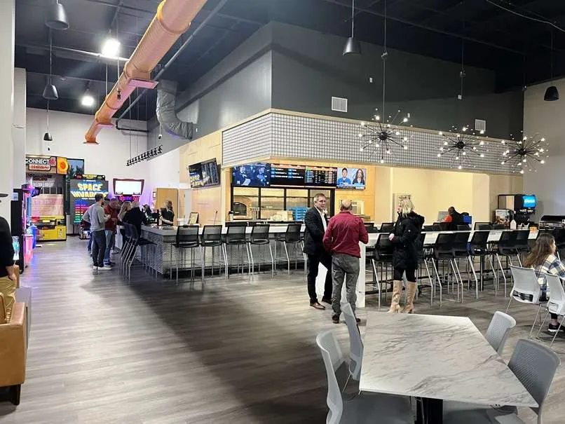 Concessions- food area at RushHour Karting in Morrisville - nctriangledining.com