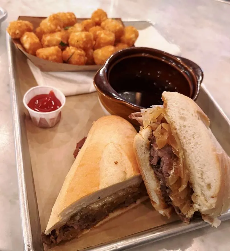 French dip and tots at Standard Beer + Food in Raleigh - nctriangledining.com