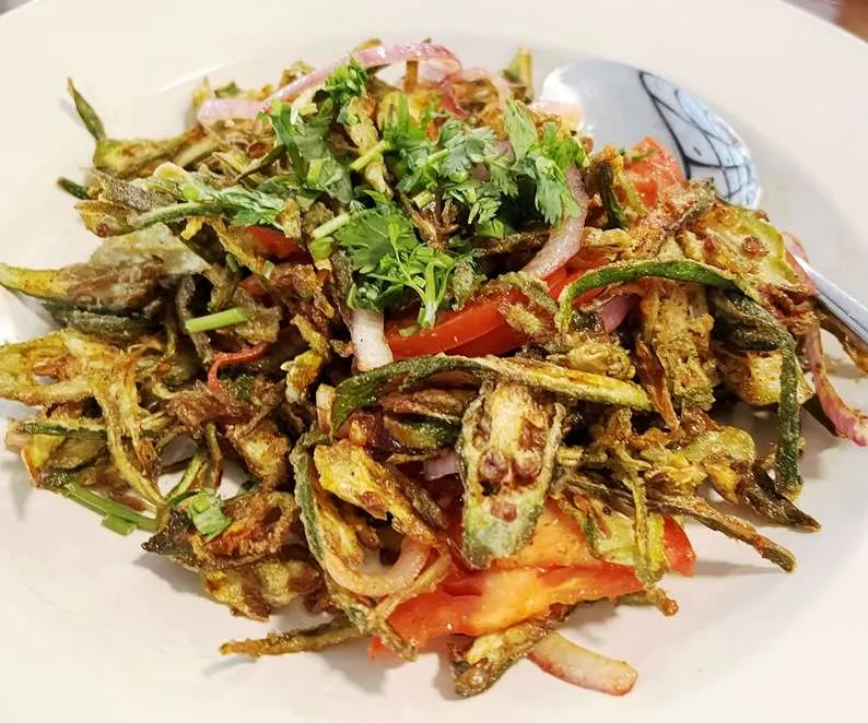 Crispy bhindi (okra) at Saffron Indian Cuisine, Cary - nctriangledining.com
