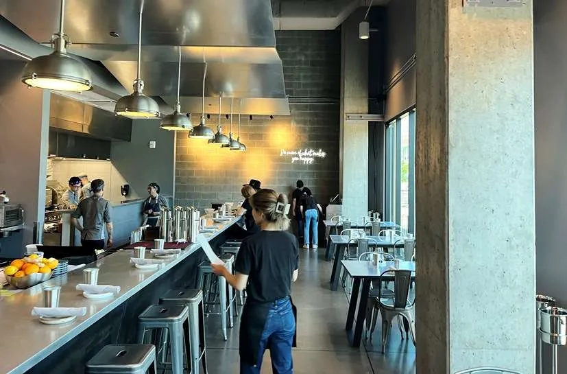 Dining space at M Test Kitchen in Cary - nctriangledining.com