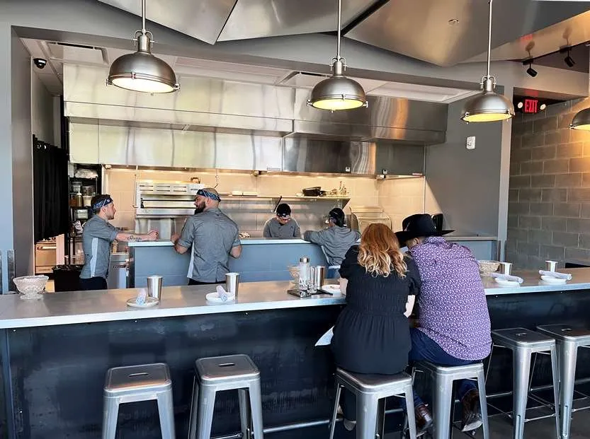 Kitchen area at M Test Kitchen in Cary - nctriangledining.com