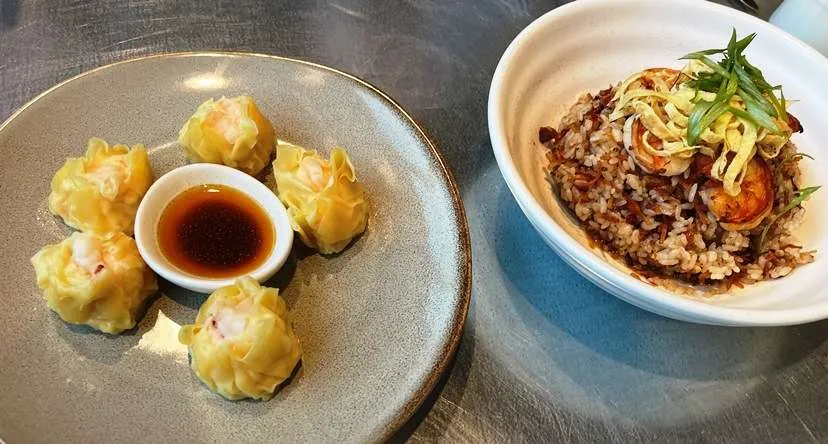 Lobster shumai and Kani crab XO fried rice at M Test Kitchen in Cary - nctriangledining.com
