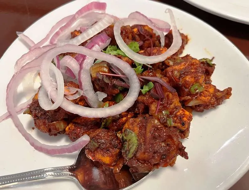 Chili paneer at Saffron Indian Cuisine, Cary - nctriangledining.com