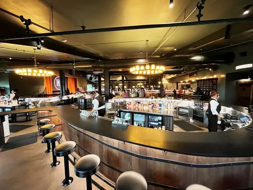 World's longest bar at Humble Baron in Shelbyville, TN - nctriangledining.com