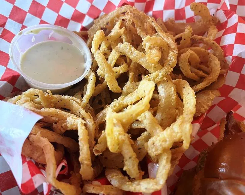 Onion strings at Town Hall Burger & Beer in Durham - nctriangledining.com