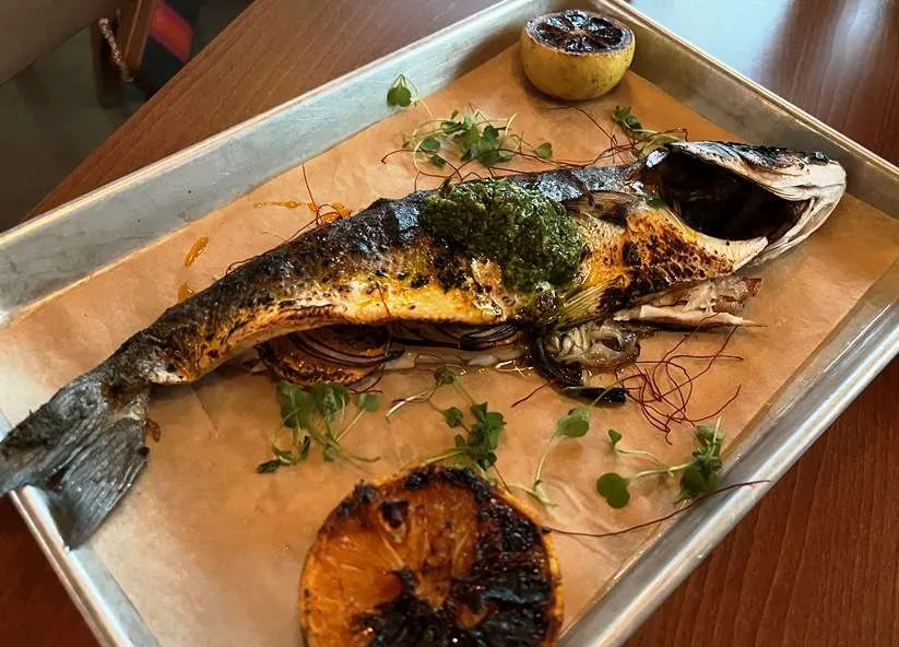 Grilled bronzino at Madre in Raleigh - nctriangledining.com
