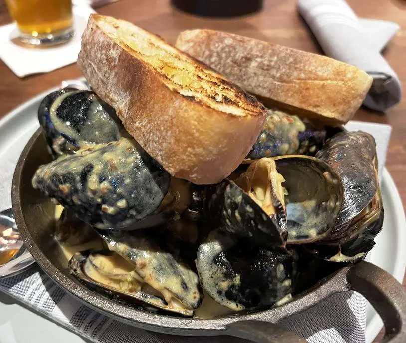 Mussels with green curry sauce at the Mill, Raleigh - nctriangledining.com