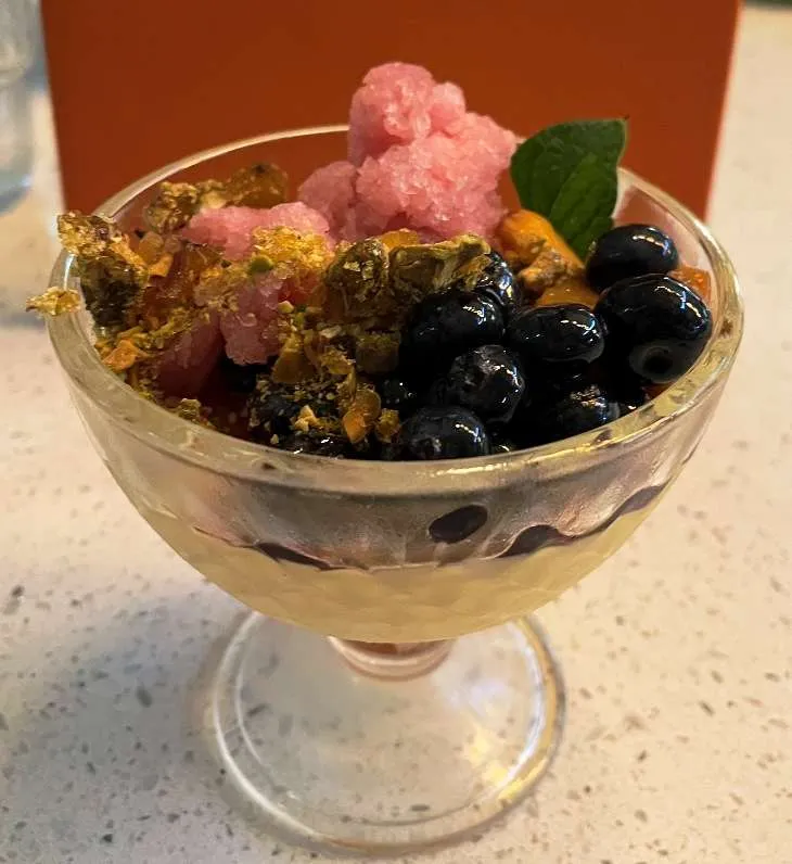 Saffron possat dessert at Ajja in Raleigh - nctriangledining.com