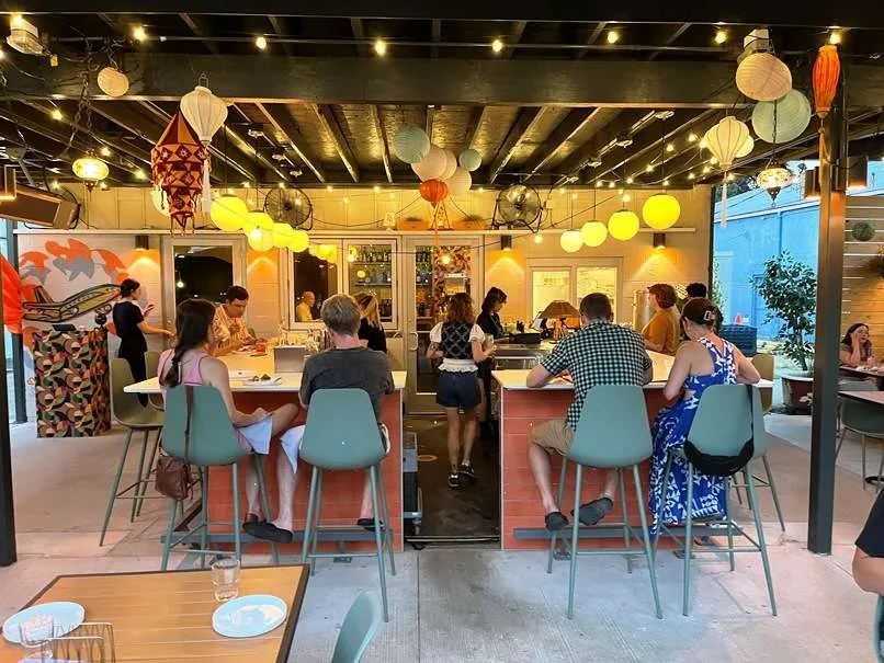 Back bar at Ajja in Raleigh - nctriangledining.com