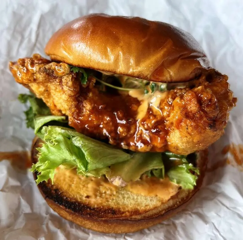 Orange chicken sandwich at Eastcut Sandwich Bar, Raleigh - nctriangledining.com
