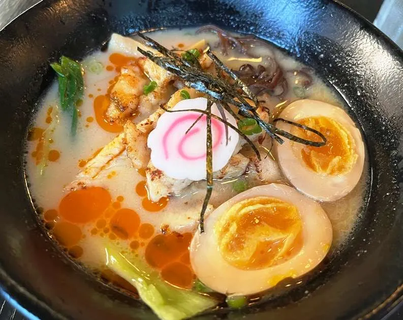 Creamy chicken ramen at Gen Ramen in Raleigh - nctriangledining.com
