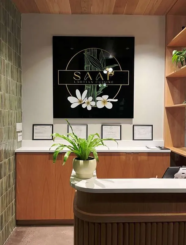Hostess area at SAAP in Cary - nctriangledining.com