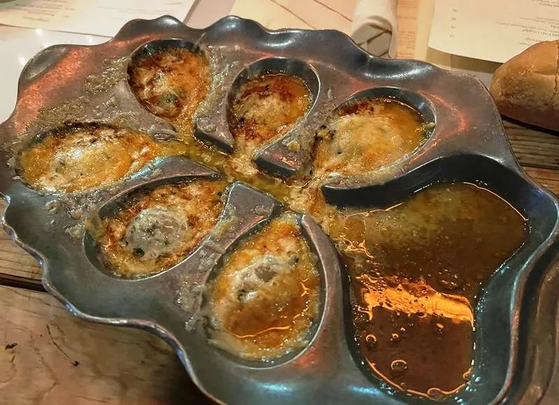 Roasted oysters (Drago's Style) at Seraphine, Durham - nctriangledining.com