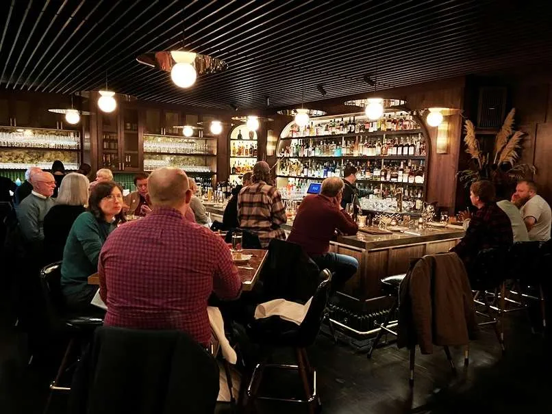 Busy bar at Nanas, Durham - nctriangledining.com