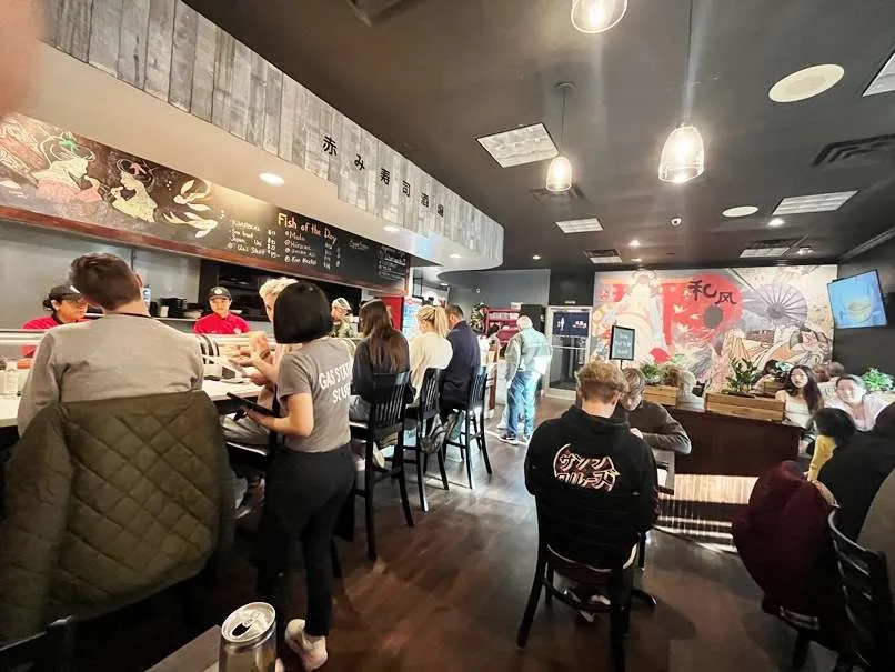 Dining room at Akami Sushi Bar in Apex, NC - nctriangledining.com