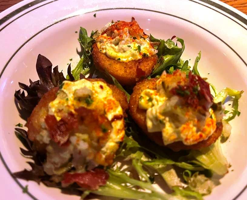 Fried deviled eggs at Gussie's, Raleigh - nctriangledining.com