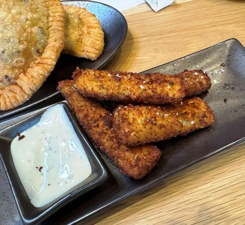 Fried pickles at Atomic Clock Brewing in Durham - nctriangledining.com