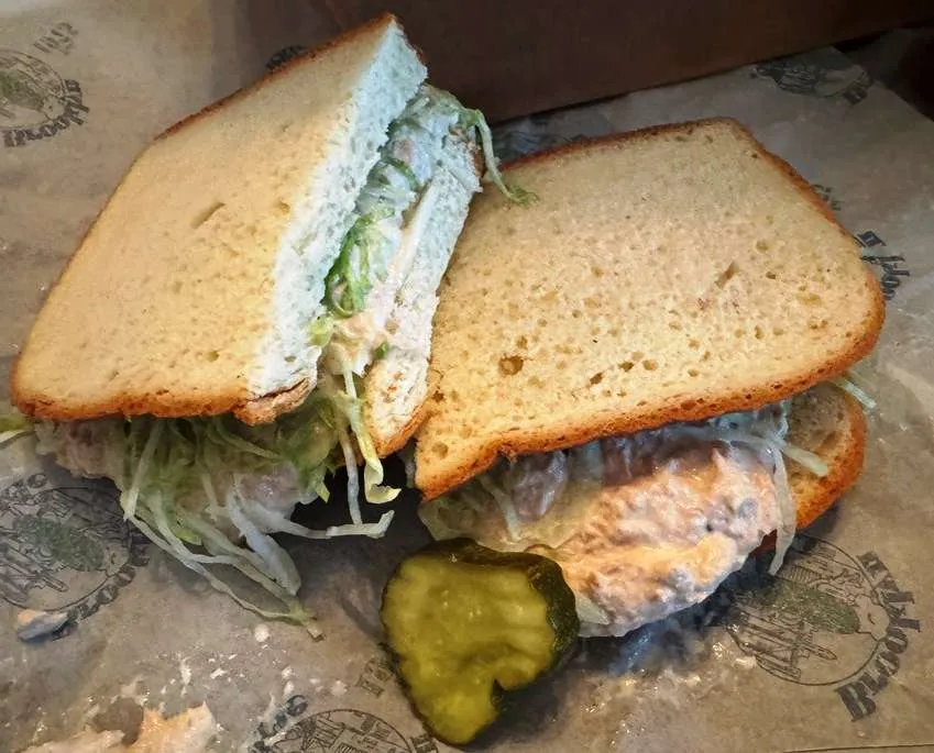 Chicken salad sandwich at Brooklyn Pickle, Raleigh - nctriangledining.com