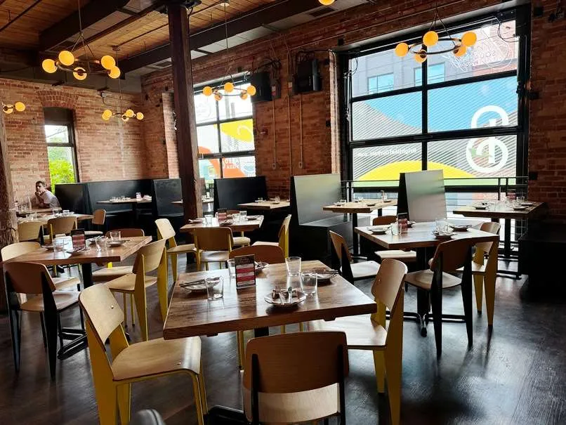 Dining room at Emmy Squared in Durham - nctriangledining.com