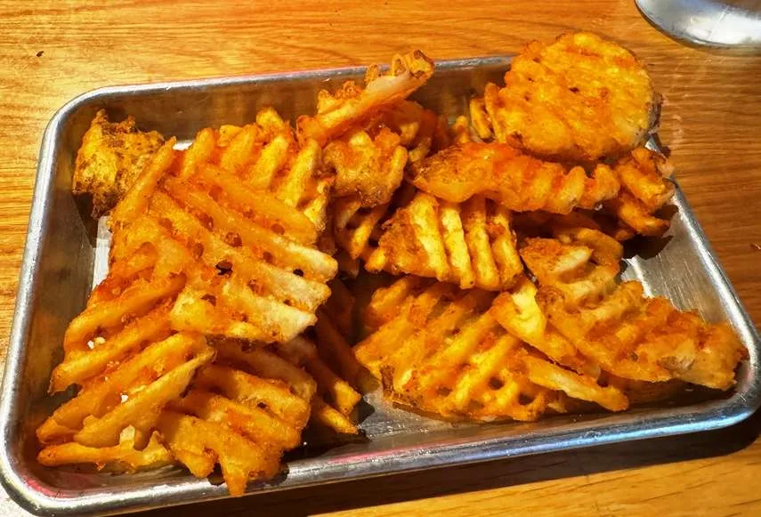 Waffle fries at Emmy Squared in Durham - nctriangledining.com
