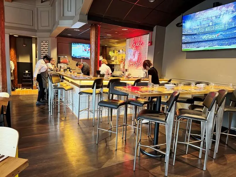 Dining room at Emmy Squared in Durham - nctriangledining.com