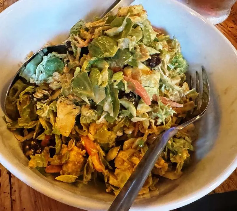 Brussel sprouts salad at Emmy Squared in Durham - nctriangledining.com