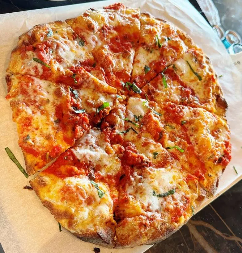 Pizza (pinsa romana style) at La Terrazza - nctriangledining.com