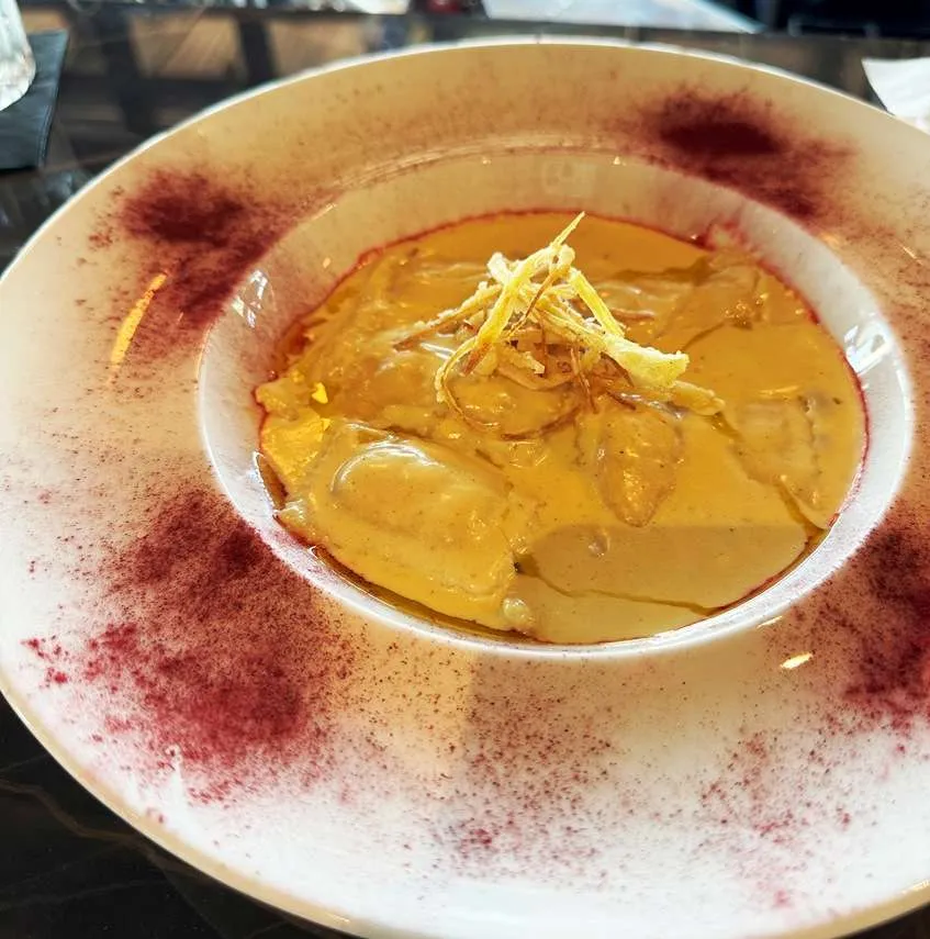 Leek ravioli at La Terrazza - nctriangledining.com