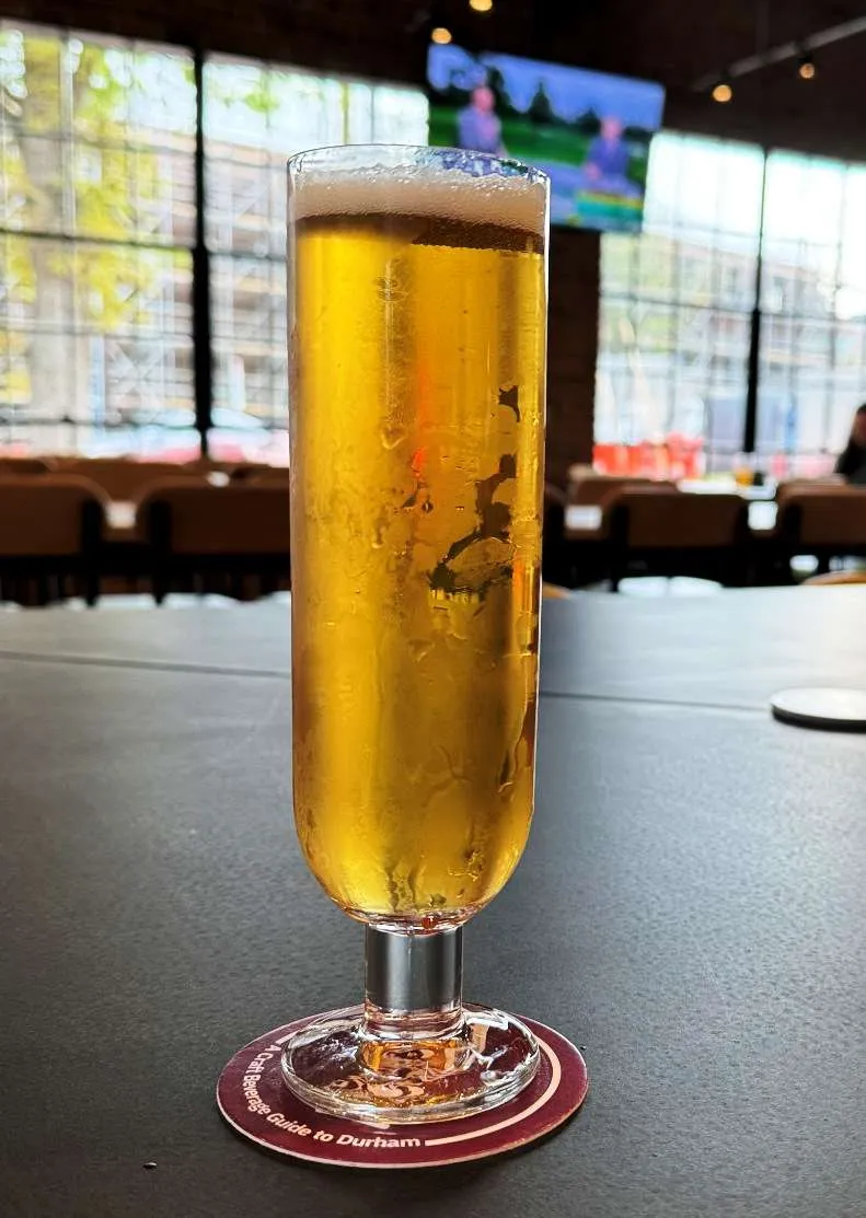 Cool glassware at Atomic Clock Brewing in Durham - nctriangledining.com