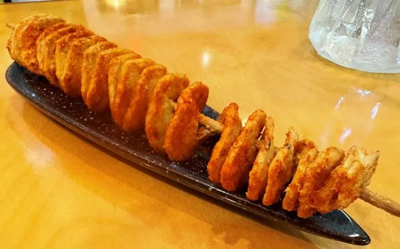 Spicy potato tower at Q Noodles in Cary - nctriangledining.com