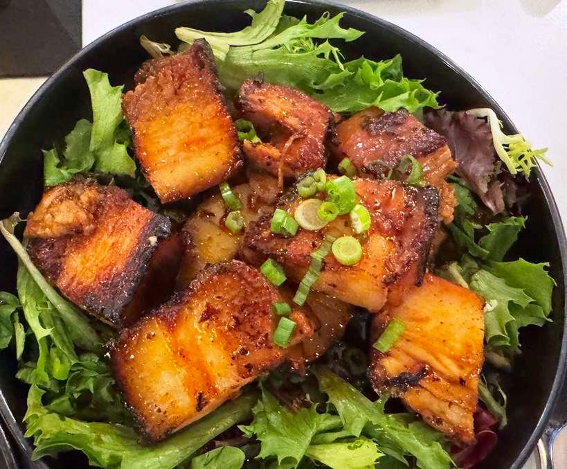Pork belly appetizer at Zest Sushi and Small Plates, Cary - nctriangledining.com