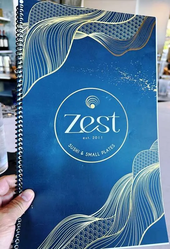 Menu at Zest Sushi and Small Plates, Cary - nctriangledining.com
