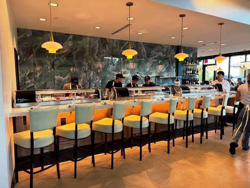 Sushi bar at Zest Sushi and Small Plates, Cary - nctriangledining.com