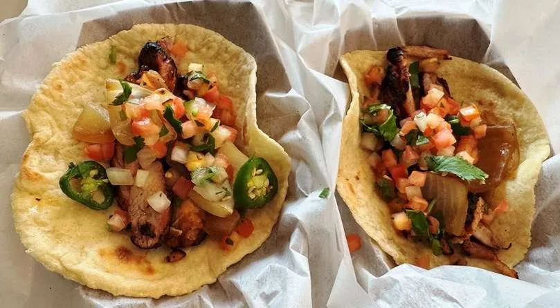 Grilled chicken tacos at Little Rey in Raleigh - nctriangledining.com