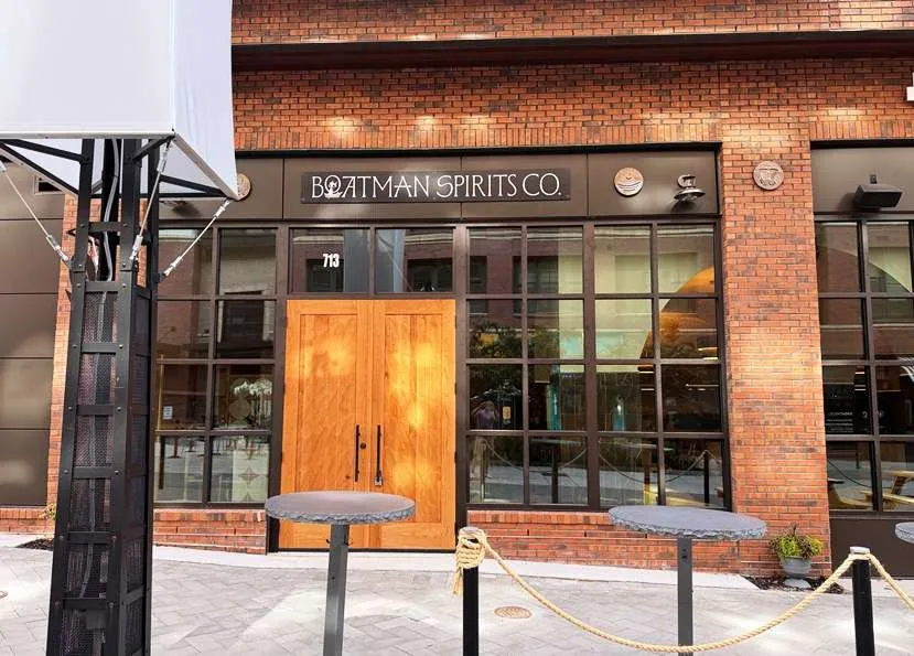 Front of Boatman Spirits Co in Raleigh - nctriangledining.com