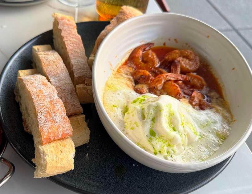 Gambas ajillo at the Lenny in Durham - nctriangledining.com