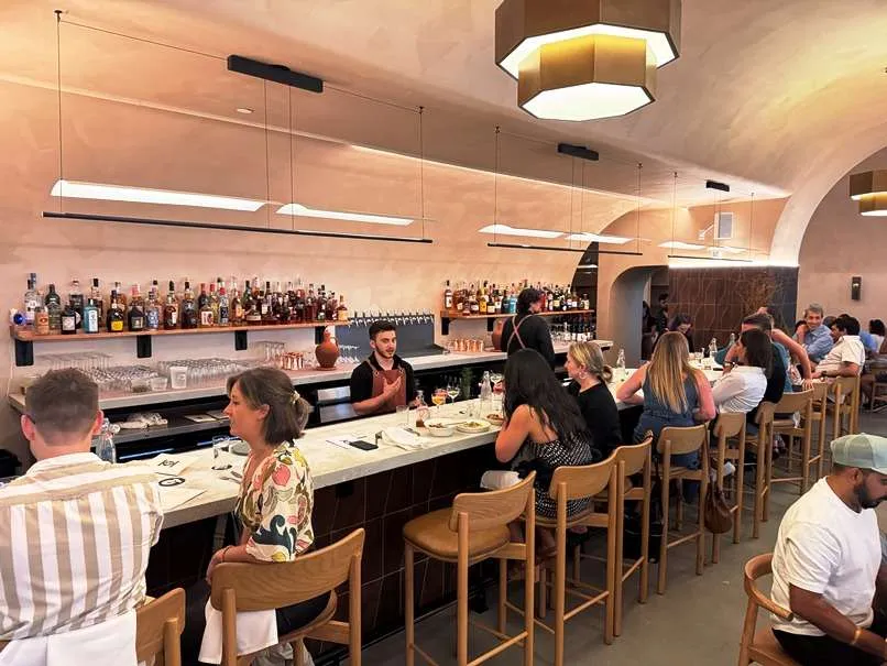 Bar area at Boatman Spirits Co in Raleigh - nctriangledining.com