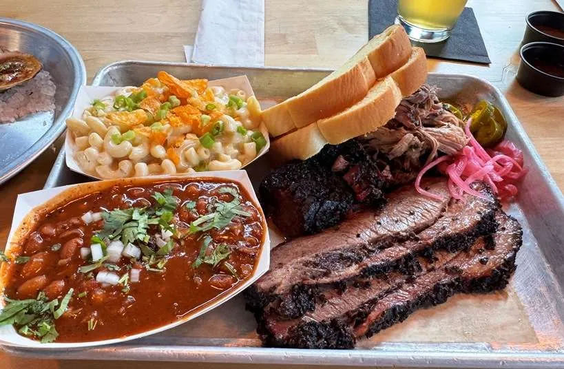 Brisket tray at Lawrence Barbecue, Cary - nctriangledining.com