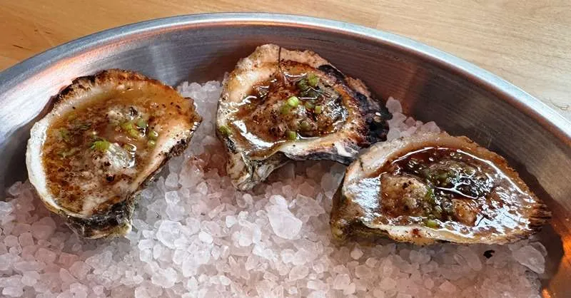 Grilled oysters at Lawrence Barbecue, Cary - nctriangledining.com